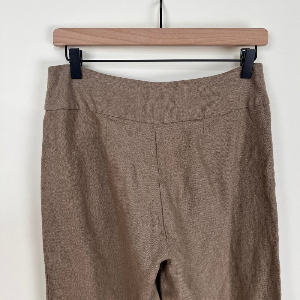 New Eileen Fisher 100% Linen Wide Leg Straight Trousers Minimalist Coastal Pants - Picture 8 of 9